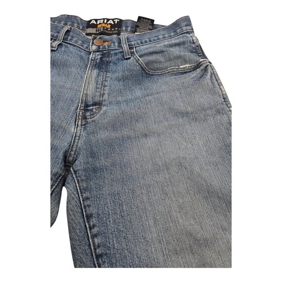 Ariat Jeans Men 32x30 Blue Rebar M4 Relaxed DuraStretch Boot Cut Wester 10016221 - Picture 6 of 16
